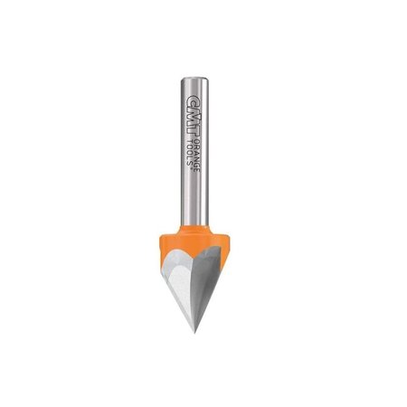 CMT 60-Degree V-Groove Bit, 1/4-Inch Shank, 1/2-Inch Diameter, Carbide-Tipped 858.001.11